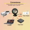 Mini USB Sunset Lamp Led Projector Night Light Switch Rainbow Atmosphere Home Bedroom Background Wall Decoration Gift - Image 4