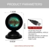 Mini USB Sunset Lamp Led Projector Night Light Switch Rainbow Atmosphere Home Bedroom Background Wall Decoration Gift - Image 2